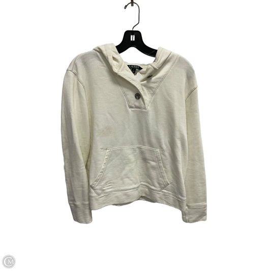 Sweatshirt Hoodie By Lauren By Ralph Lauren In White, Size: S