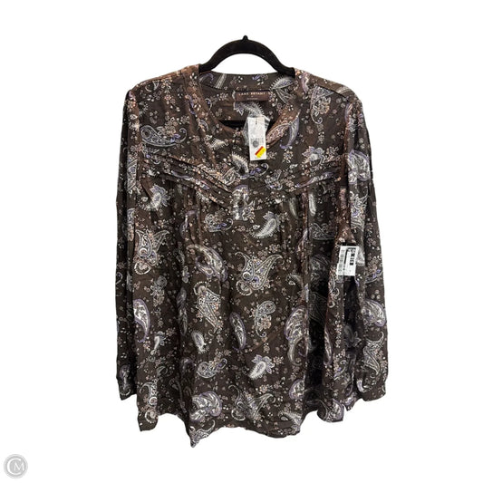 Top Long Sleeve By Lane Bryant In Paisley Print, Size: Xl