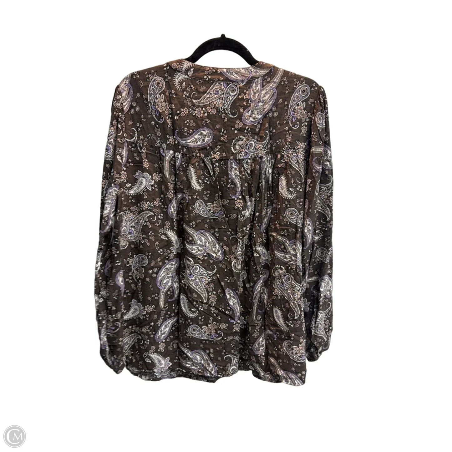 Top Long Sleeve By Lane Bryant In Paisley Print, Size: Xl