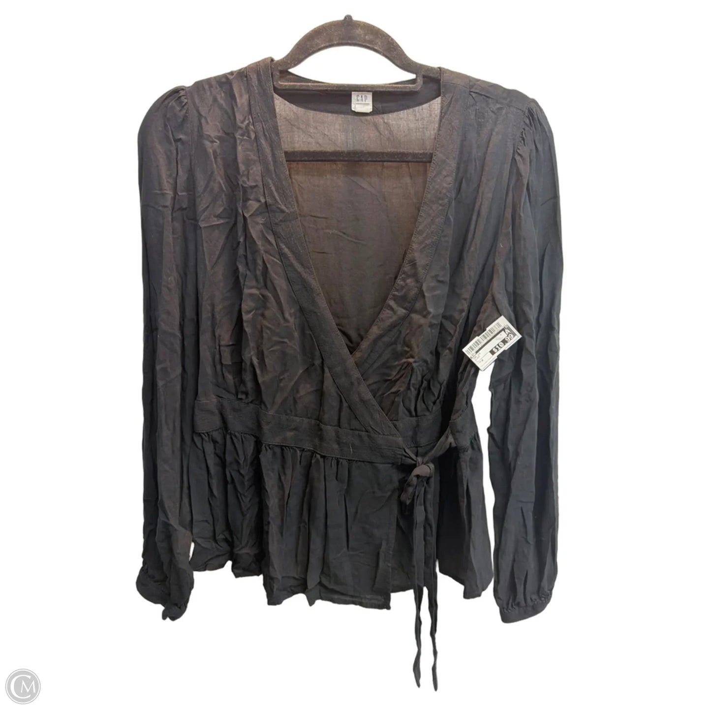 Top Long Sleeve By Gap In Black, Size: M