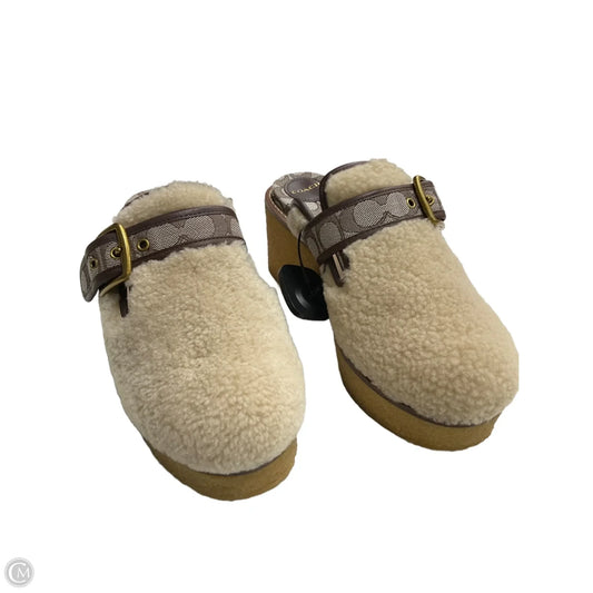 Shoes Designer By Coach In Tan, Size: 8.5