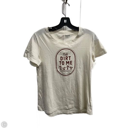 Top Short Sleeve Basic By Duluth Trading In Brown & Cream, Size: M