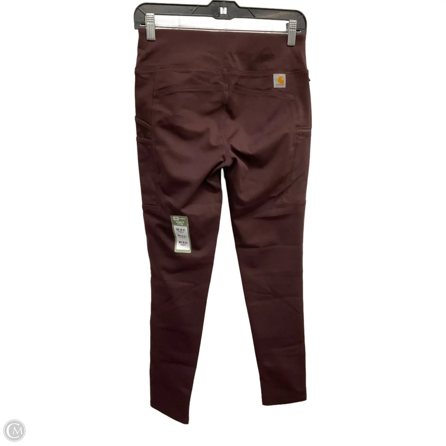 Athletic Leggings By Carhartt In Maroon, Size: Xs