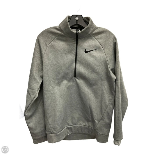 Athletic Jacket By Nike Apparel In Grey, Size: S