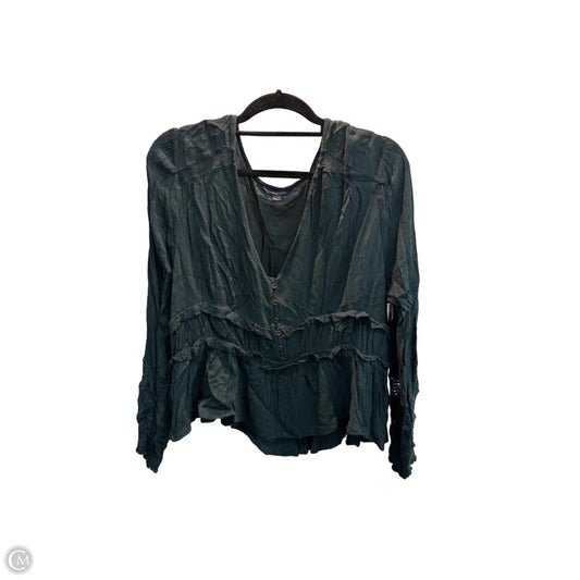 Top Long Sleeve By American Eagle In Green, Size: Xl
