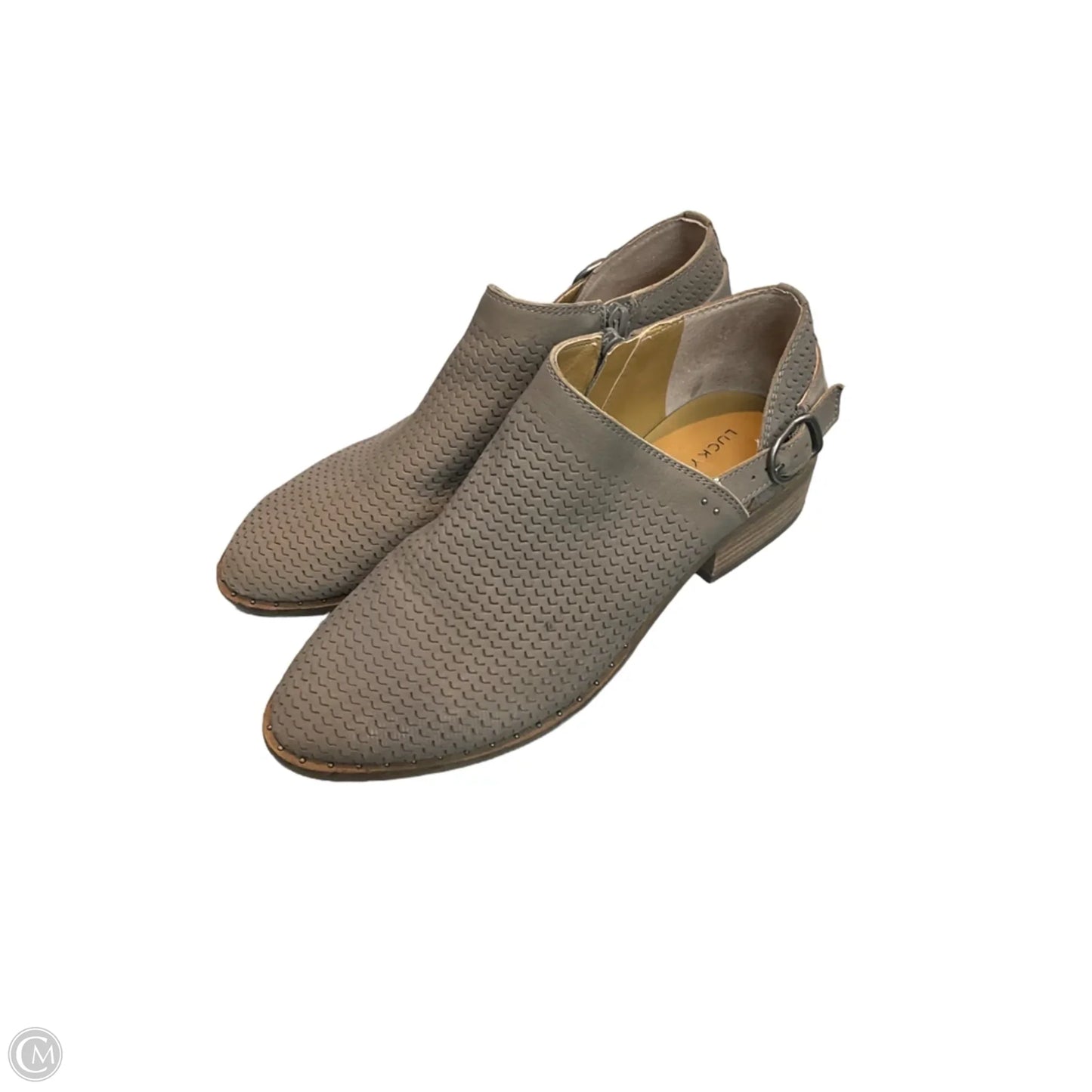 Shoes Heels Block By Lucky Brand In Taupe, Size: 8.5