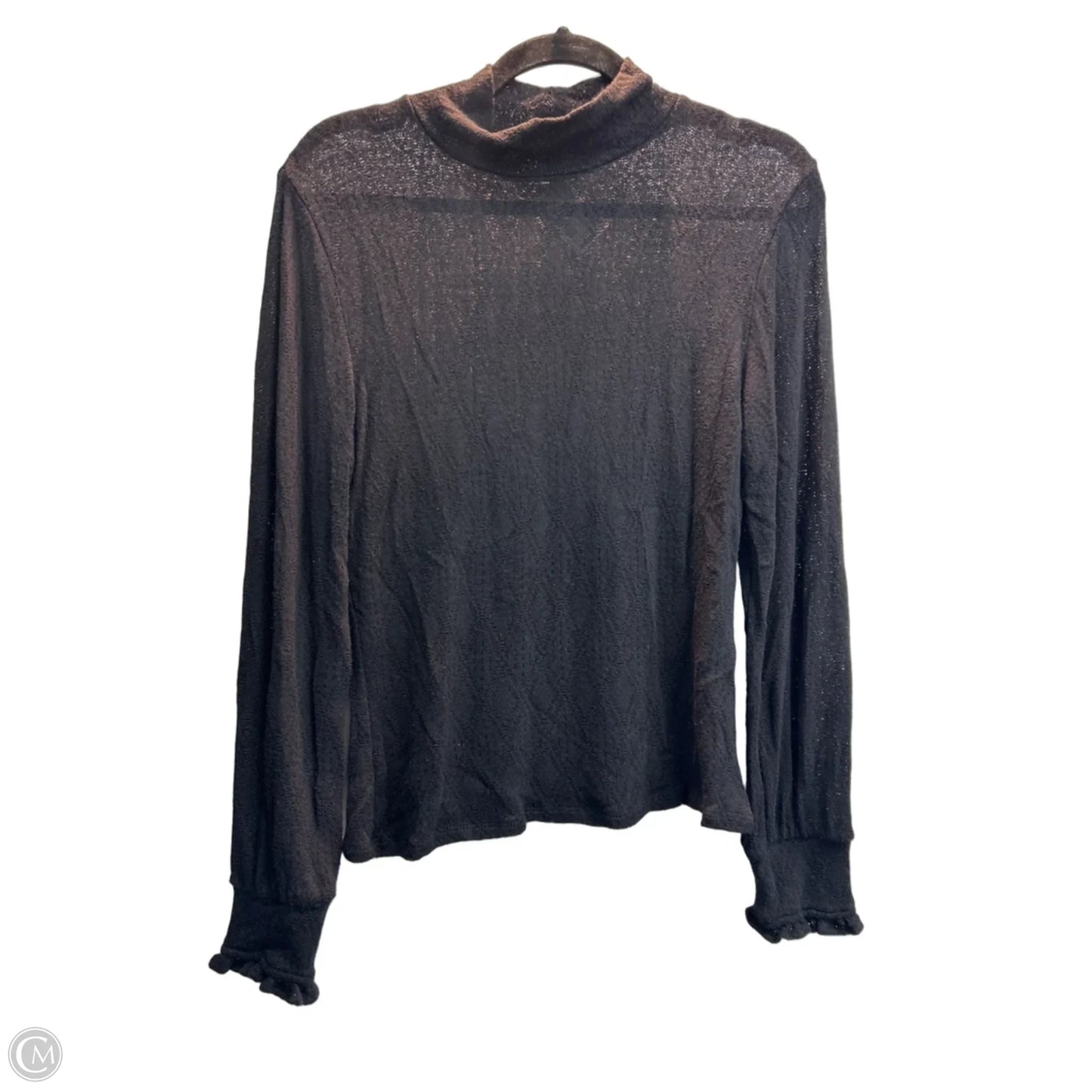 Top Long Sleeve By Clothes Mentor In Black, Size: L