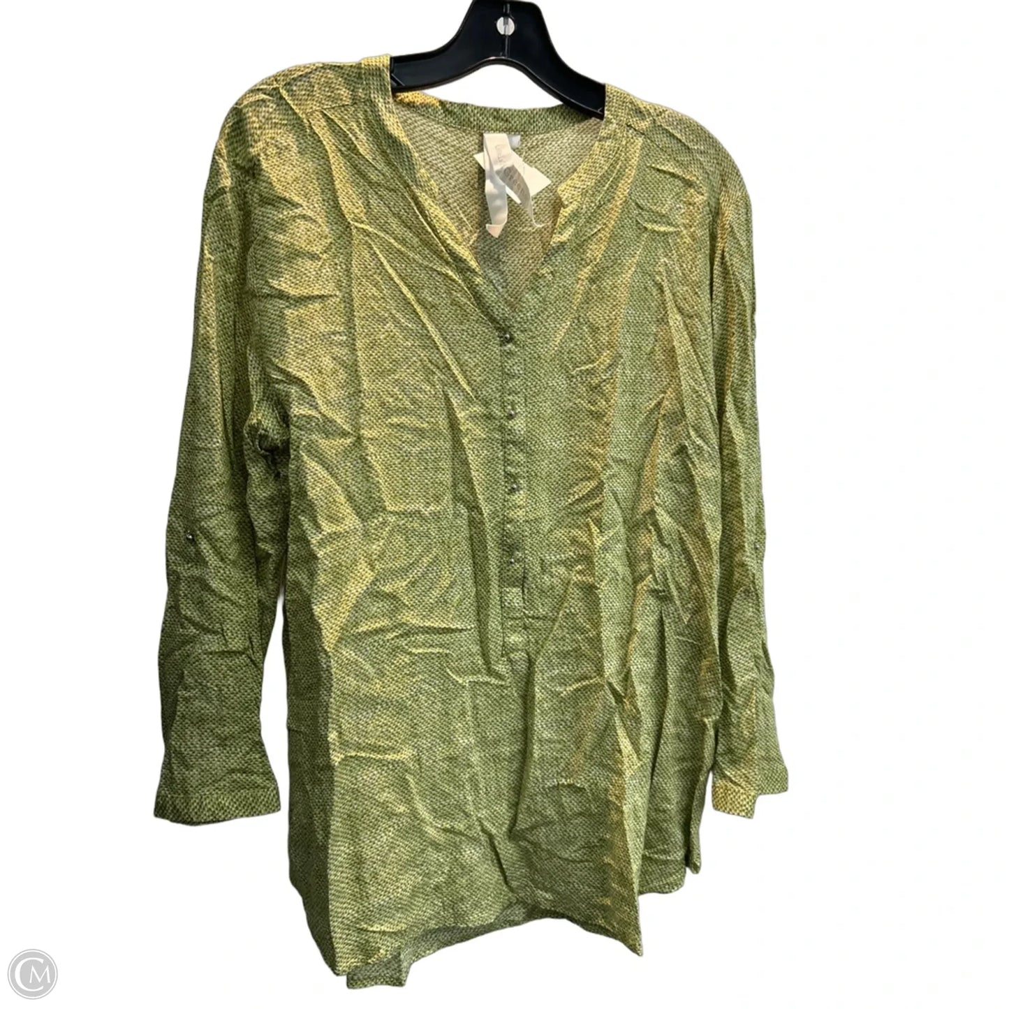 Top Long Sleeve By Grand And Greene In Green, Size: L