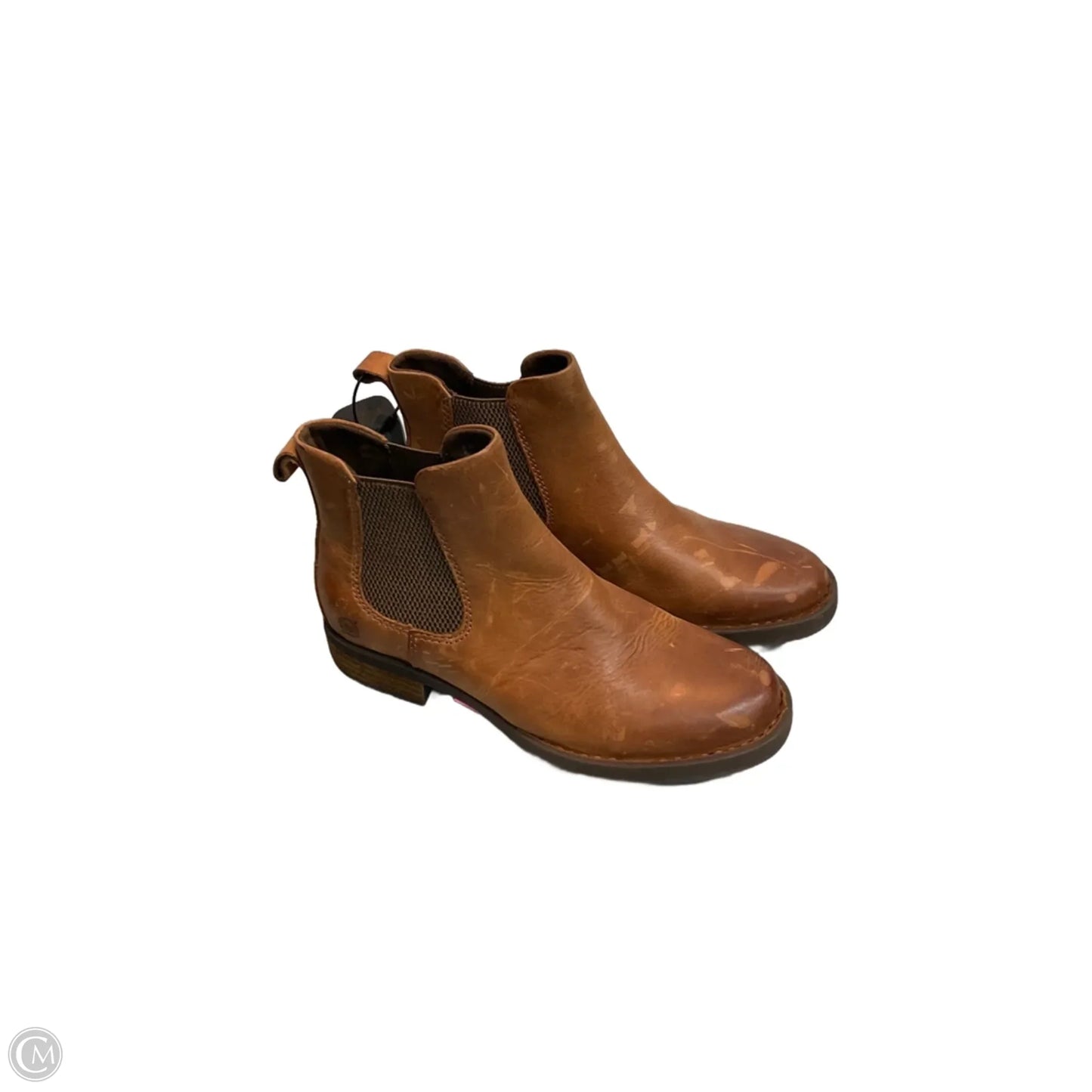 Boots Ankle Heels By Born In Brown, Size: 6