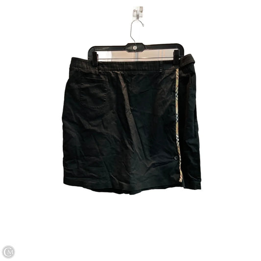 Skort Luxury Designer By Burberry In Black, Size: 14