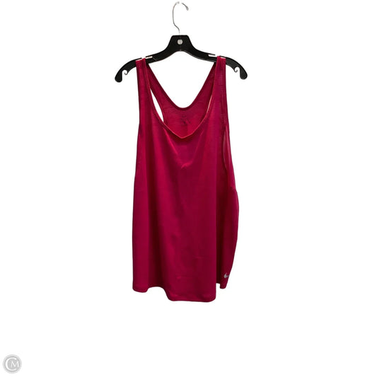Athletic Tank Top By Nike Apparel In Pink, Size: 3x
