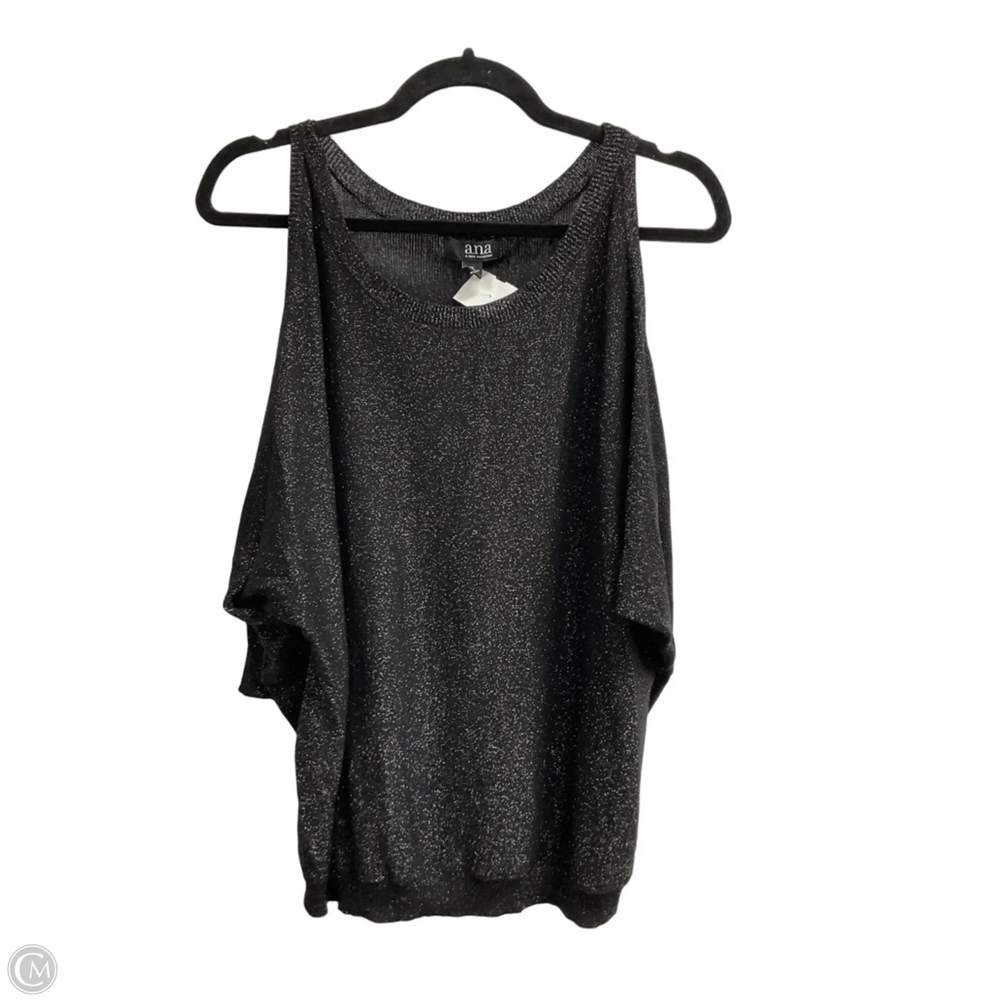 Top Long Sleeve By Ana In Black, Size: Xl