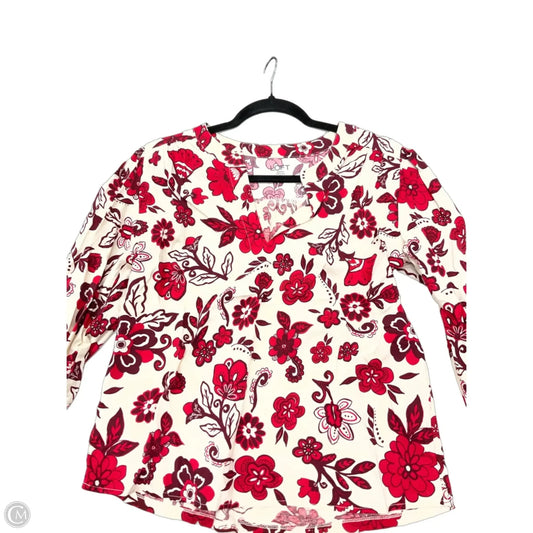Top Long Sleeve By Loft In Floral Print, Size: Xs