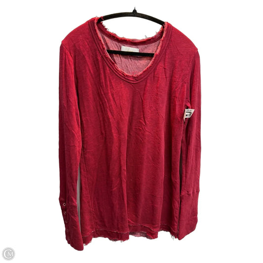 Top Long Sleeve By Braeve In Red, Size: M