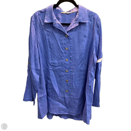 Tunic Long Sleeve By Soft Surroundings In Blue, Size: Xl