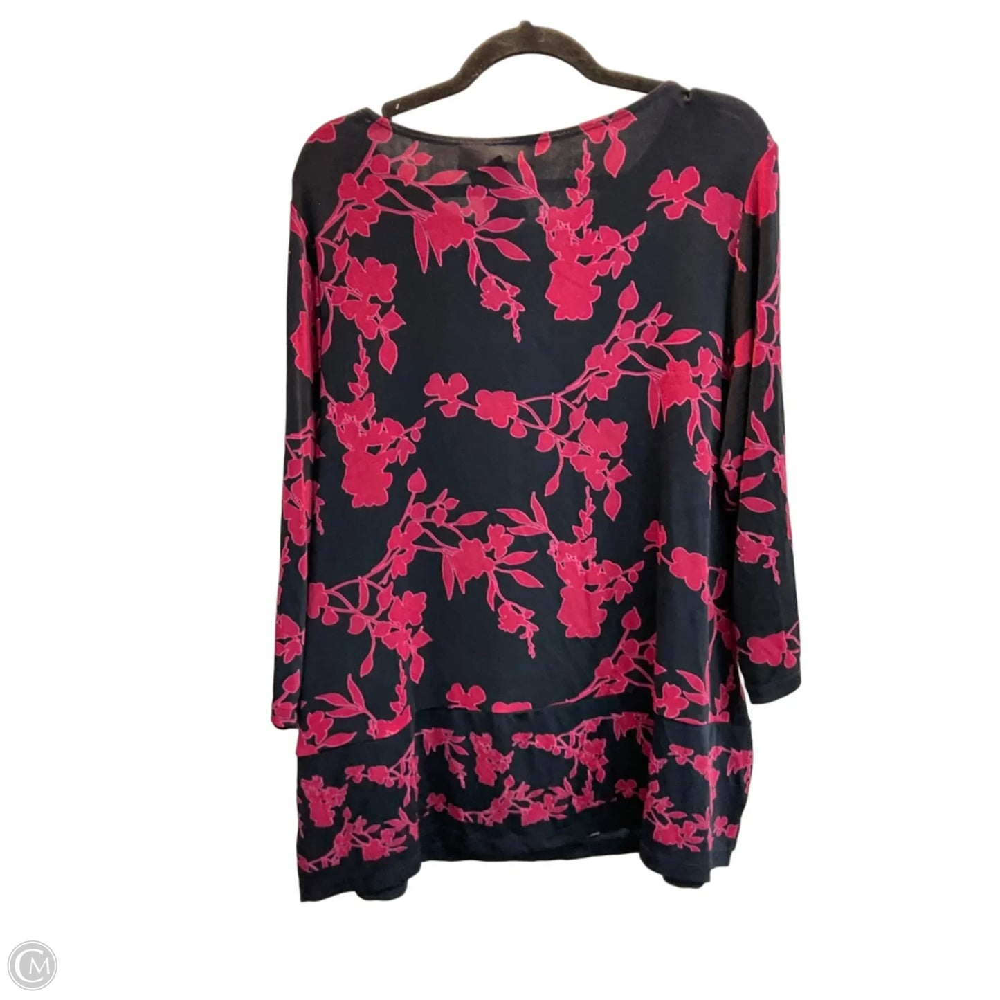 Top Long Sleeve By Chicos In Floral Print, Size: Xl