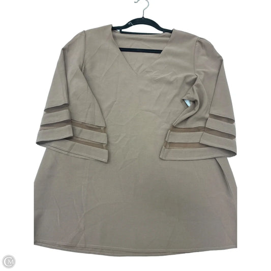 Top Long Sleeve By Clothes Mentor In Brown, Size: L