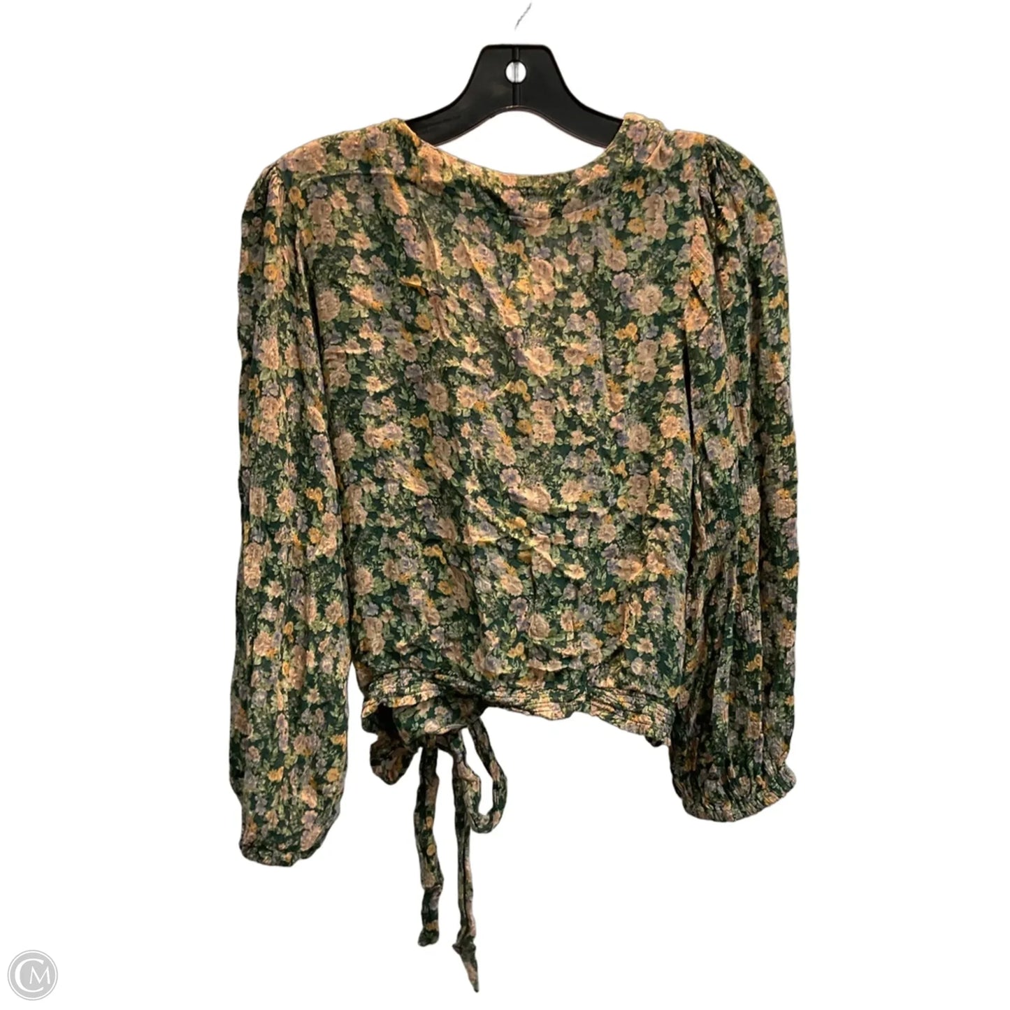 Top Long Sleeve By American Eagle In Green, Size: M