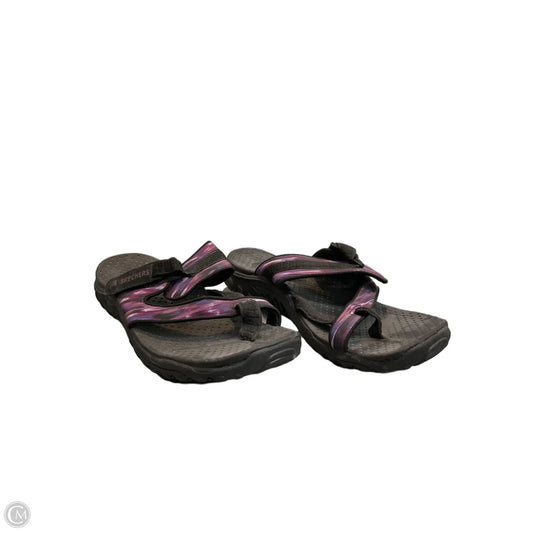 Sandals Sport By Skechers In Black & Purple, Size: 10