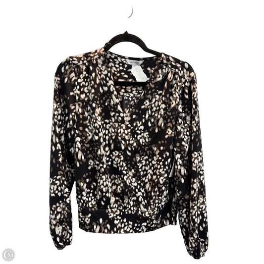 Blouse Long Sleeve By Nine West In Multi-colored, Size: M