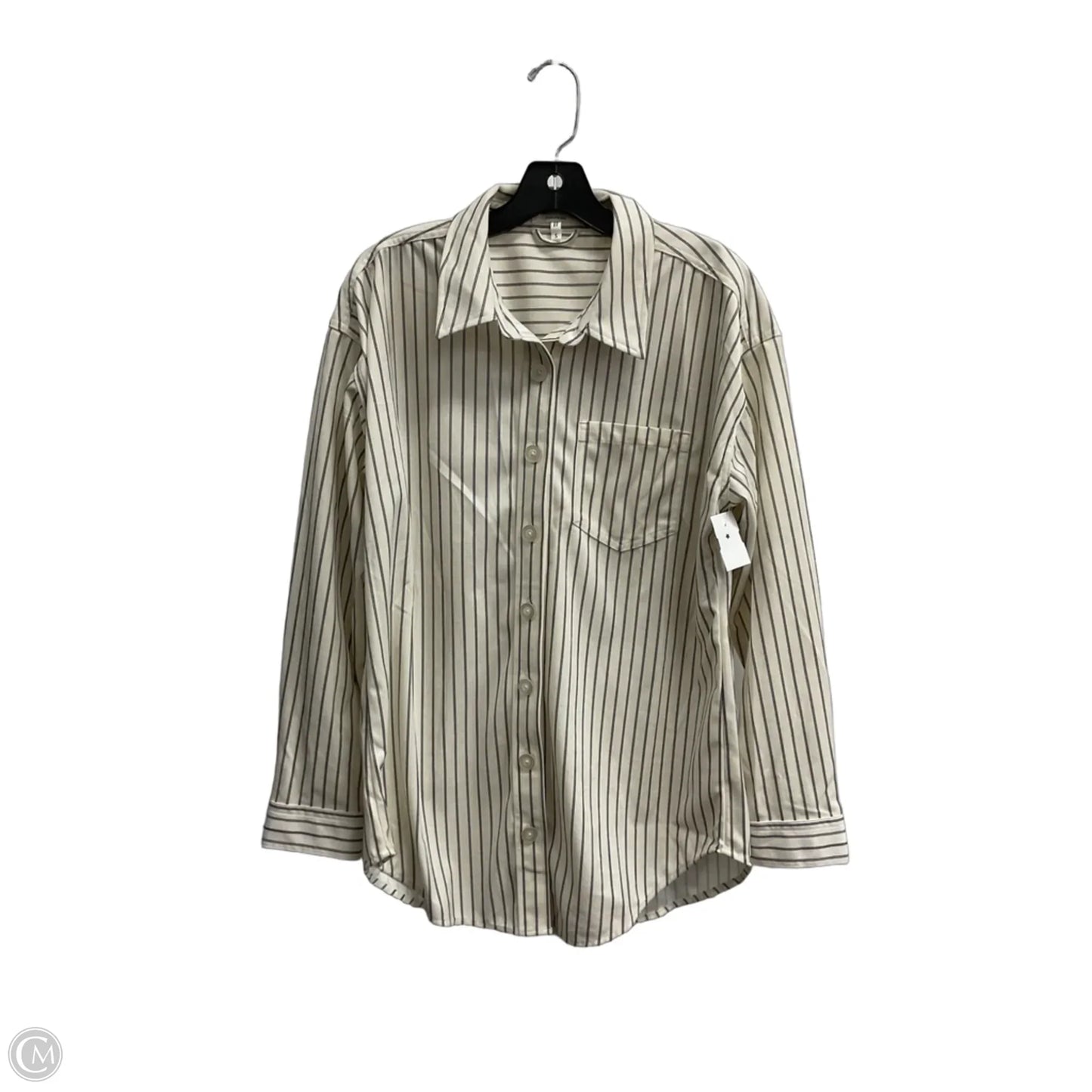 Top Long Sleeve By Maurices In Striped Pattern, Size: S