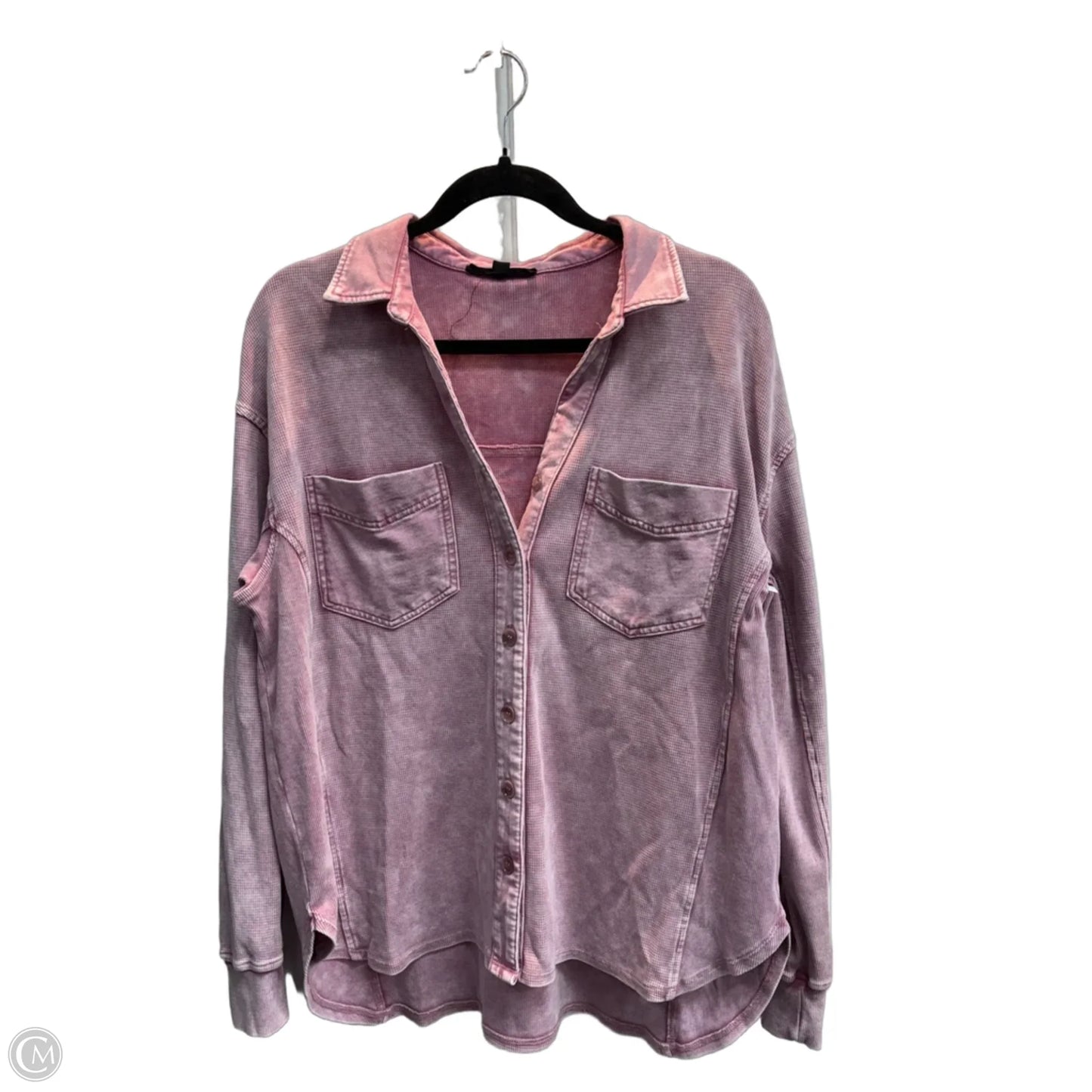 Top Long Sleeve By Jane And Delancey In Pink, Size: L