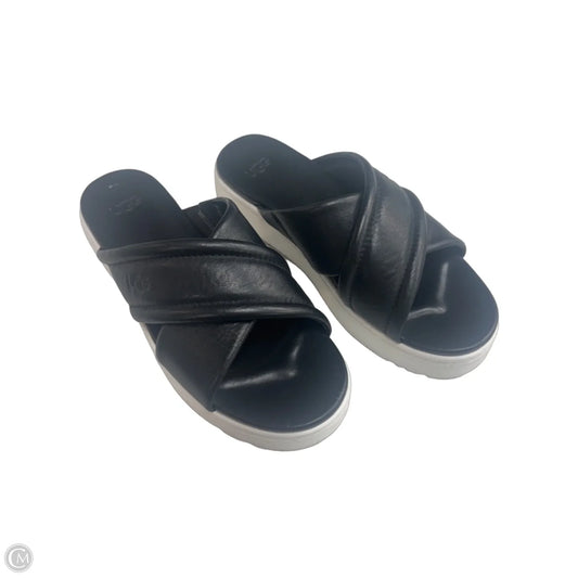 Sandals Designer By Ugg In Black, Size: 8