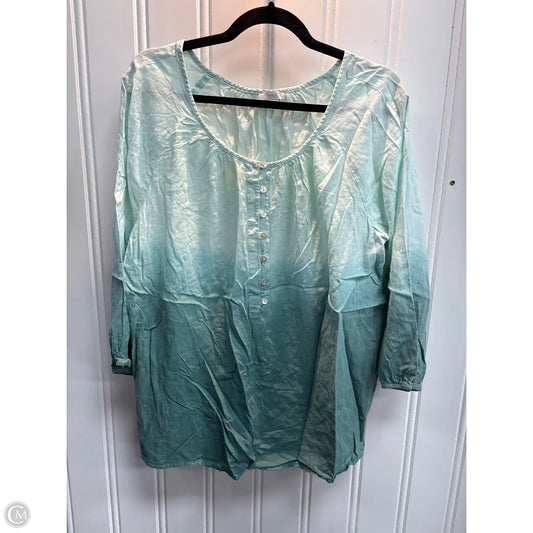 Top Long Sleeve Basic By Pure Jill In Ombre Print, Size: Xl