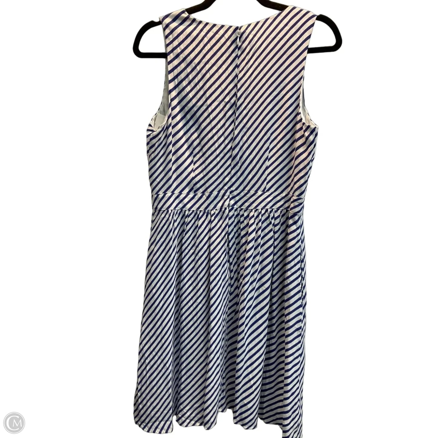 Dress Casual Midi By Loft In Striped Pattern, Size: S