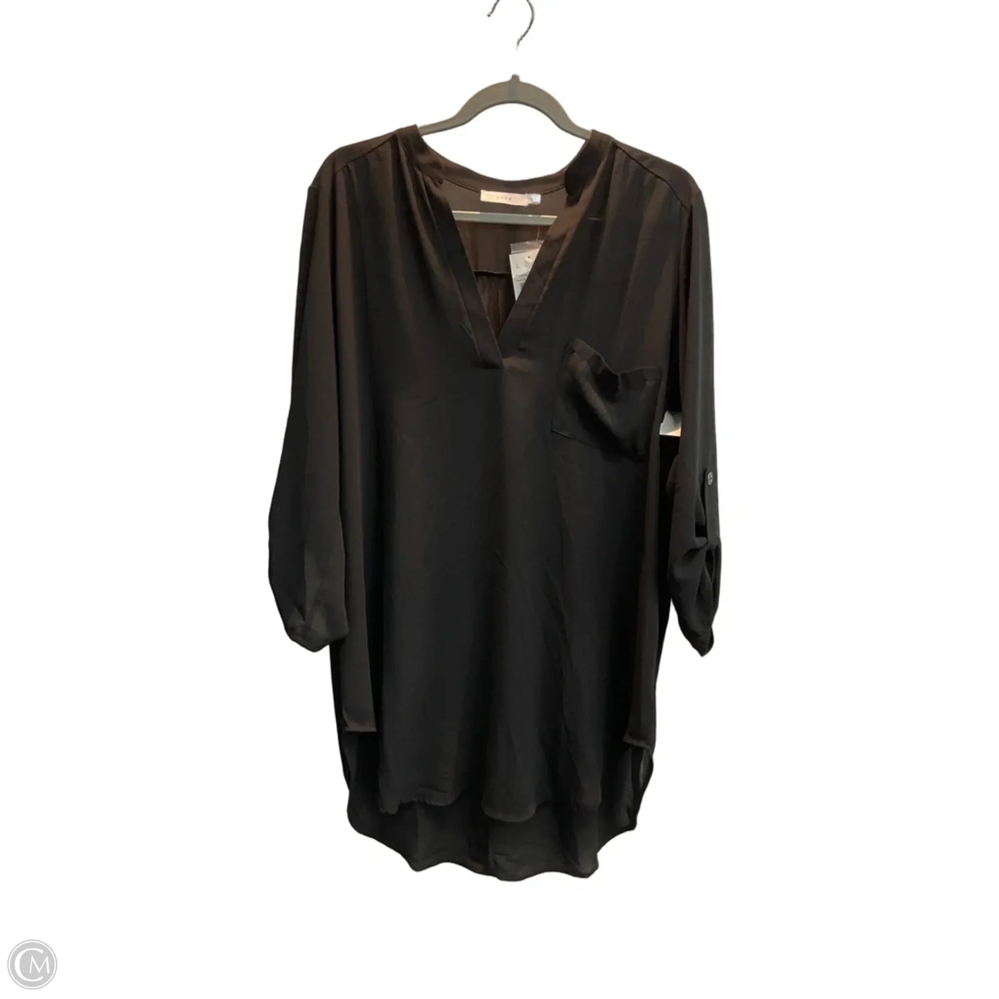 Blouse Long Sleeve By Lush In Black, Size: Xl