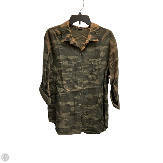 Top Long Sleeve By Social Standard By Sanctuary In Camouflage Print, Size: L
