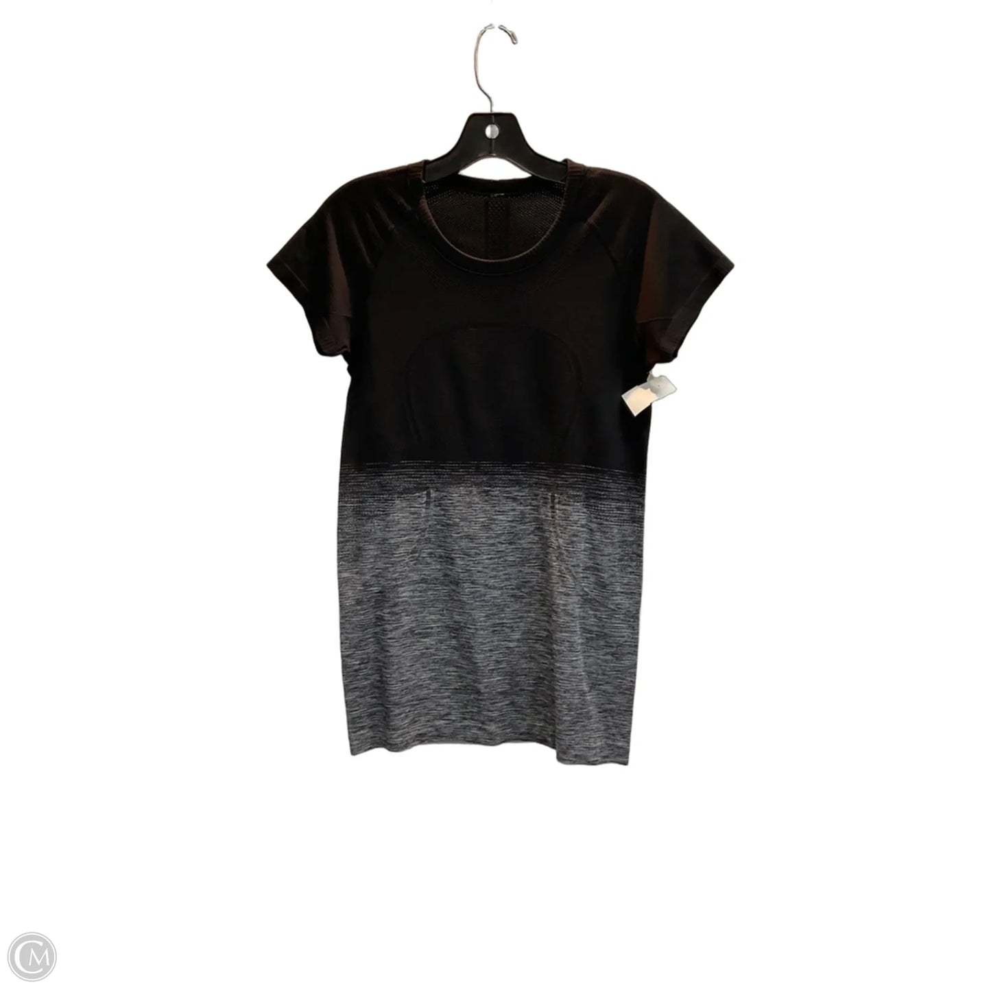 Athletic Top Short Sleeve By Lululemon In Black, Size: M