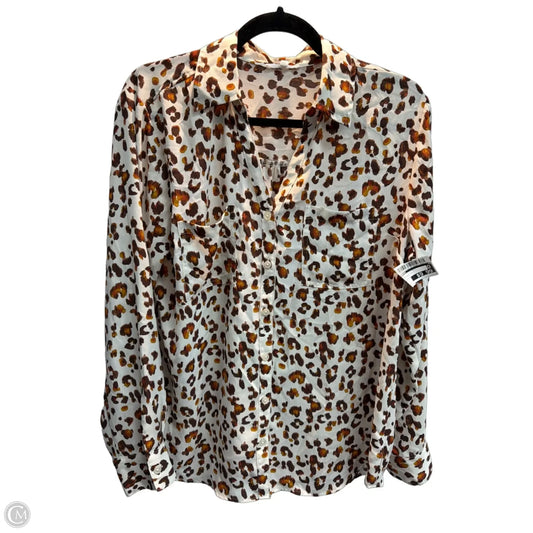 Top Long Sleeve By Maurices In Animal Print, Size: L