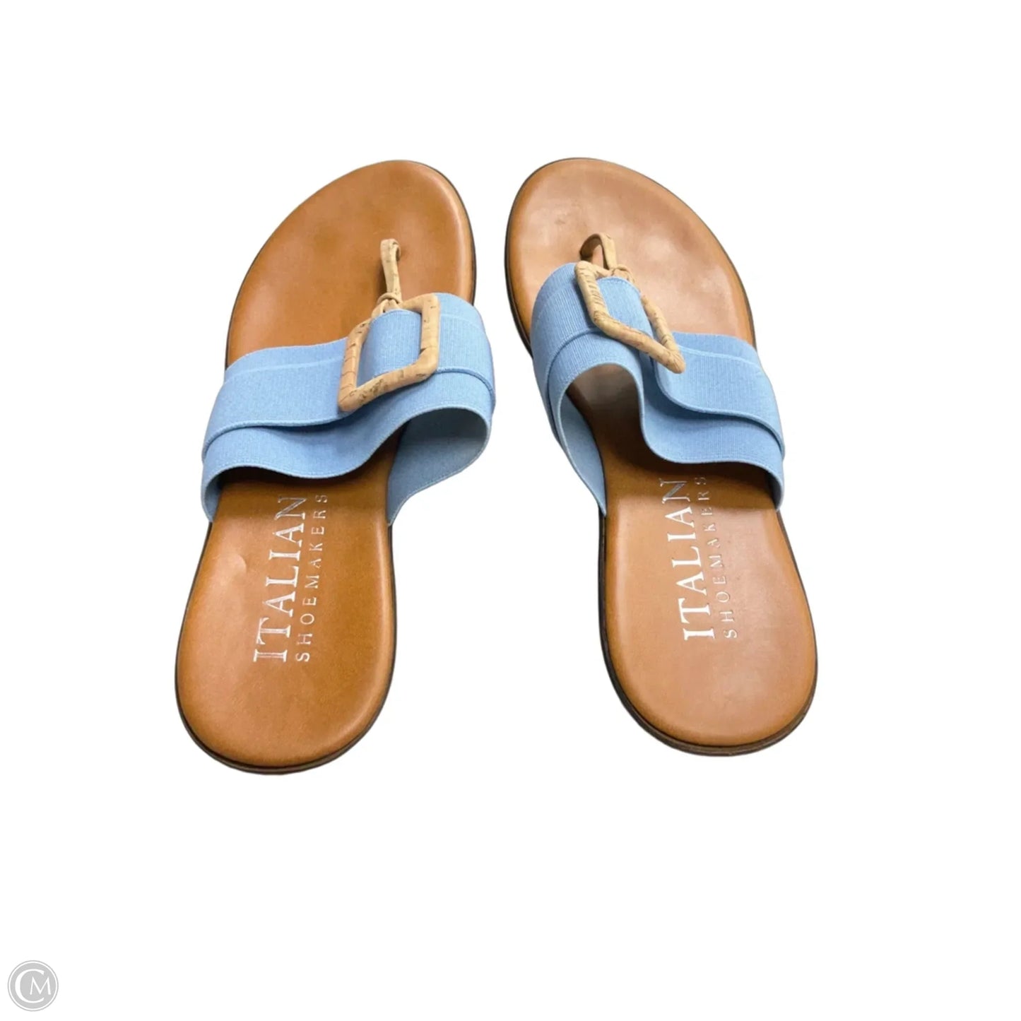Sandals Flats By Italian Shoemakers In Blue, Size: 6.5