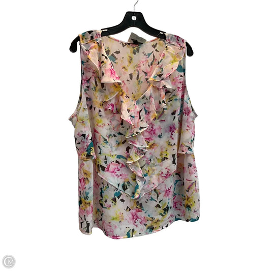 Blouse Sleeveless By Roz And Ali In Floral Print, Size: 2x