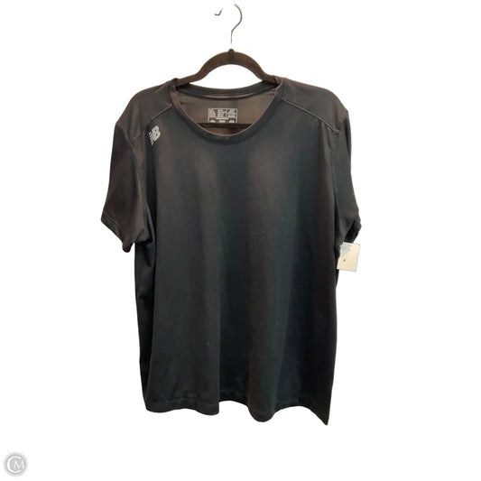 Athletic Top Short Sleeve By New Balance In Black, Size: 2x