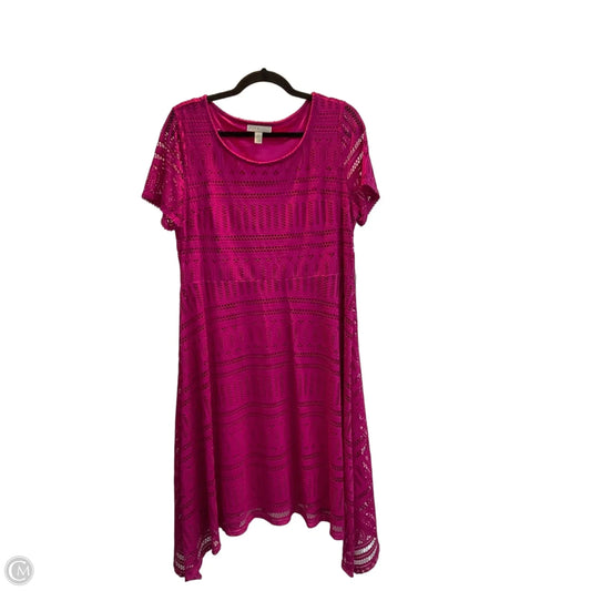 Dress Party Midi By Dana Buchman In Pink, Size: L