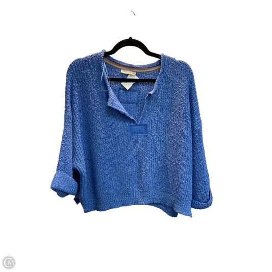 Sweater Short Sleeve By Illa Illa In Blue, Size: M