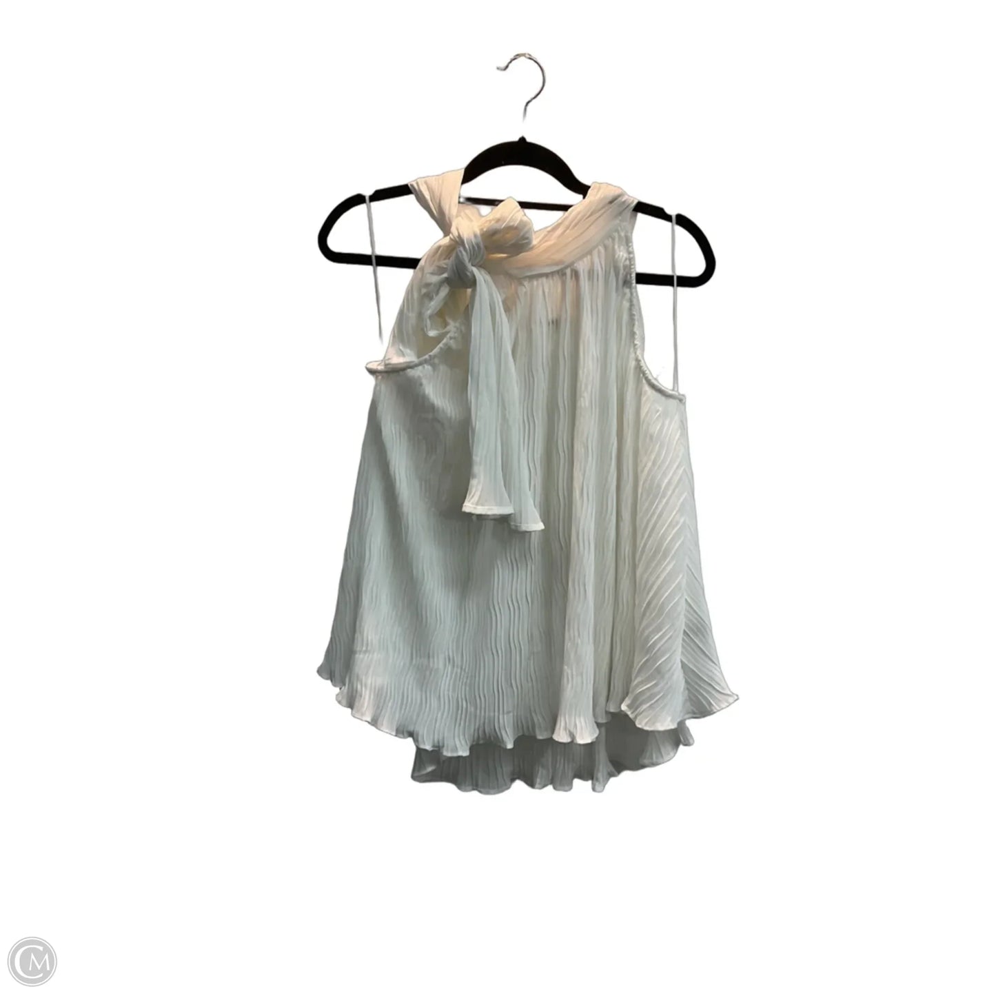 Blouse Sleeveless By Impressions In White, Size: M