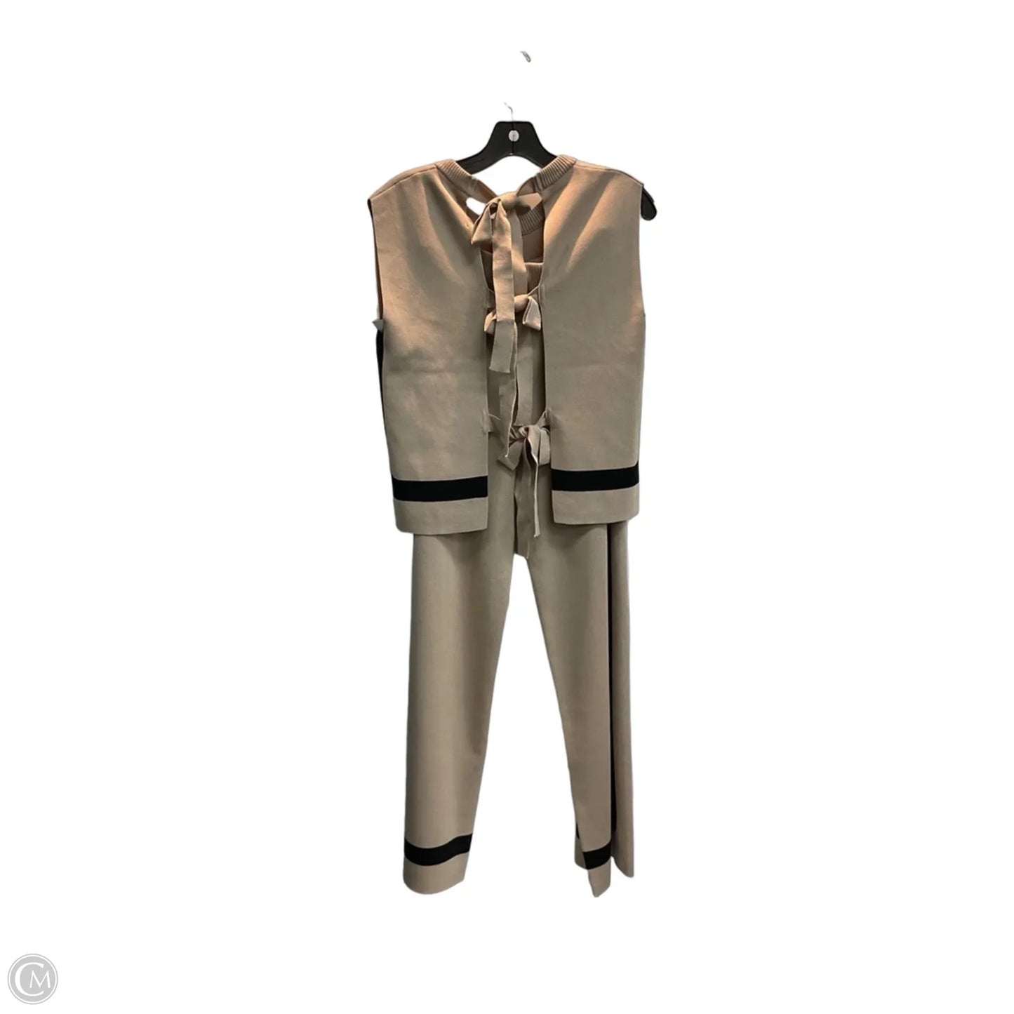 Top 2pc Sleeveless By Vici In Black & Brown, Size: L