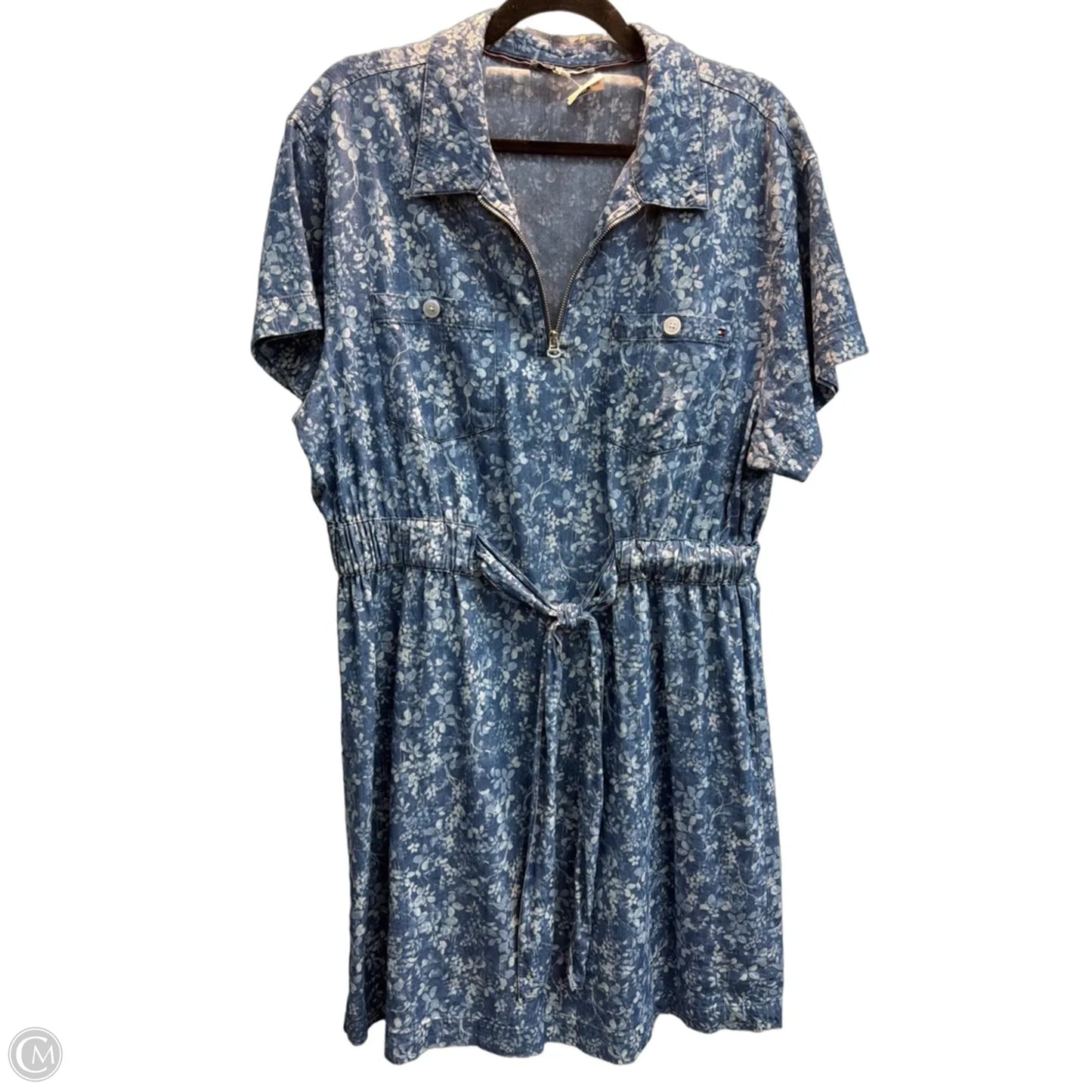 Dress Casual Midi By Tommy Hilfiger In Blue, Size: L