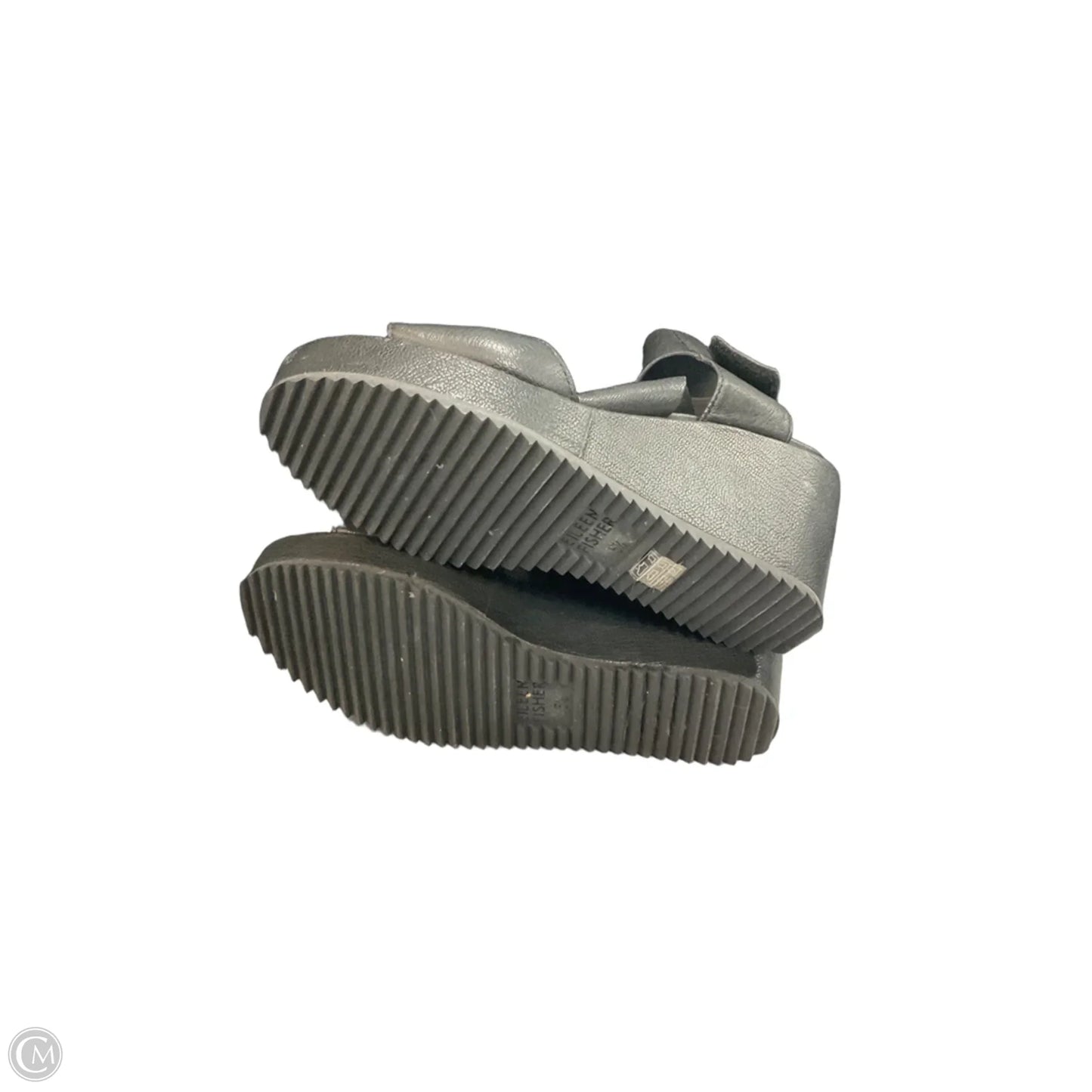 Sandals Heels Wedge By Eileen Fisher In Black, Size: 5.5