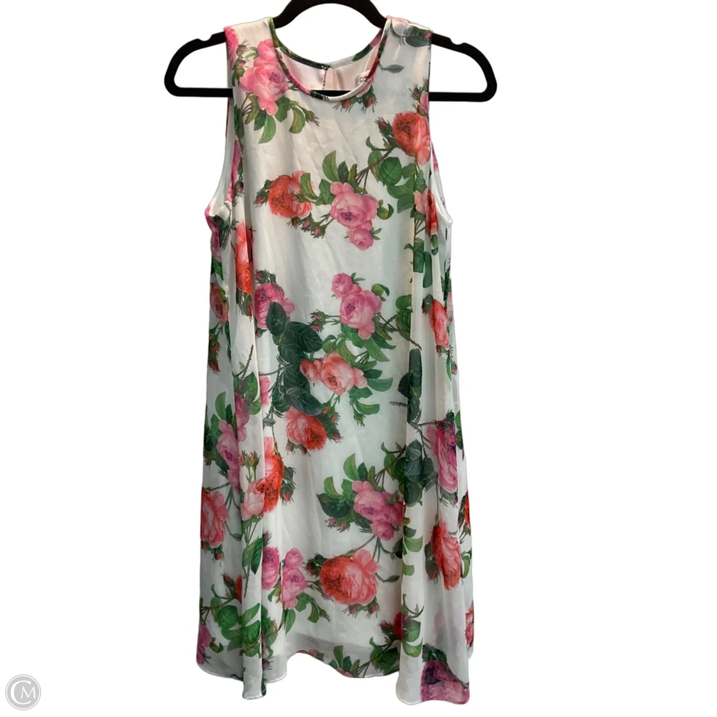Dress Casual Midi By Calvin Klein In Floral Print, Size: M