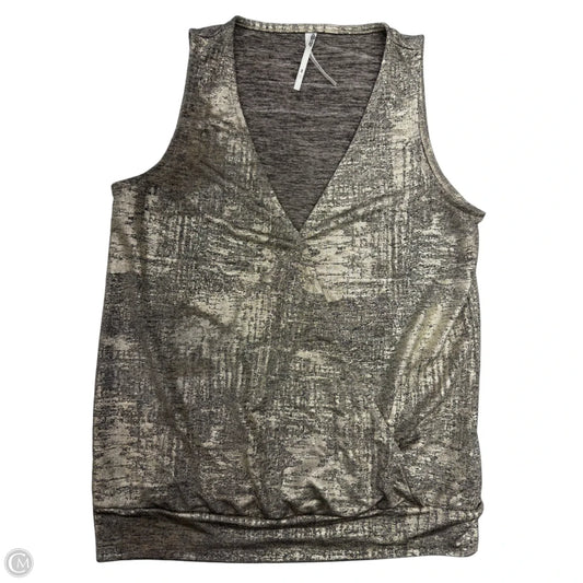 Top Sleeveless By Anthropologie In Gold & Grey, Size: Xs