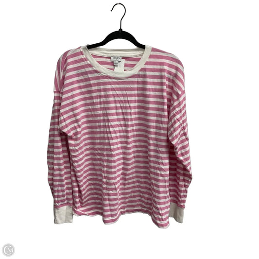 Top Long Sleeve Basic By J. Crew In Striped Pattern, Size: L