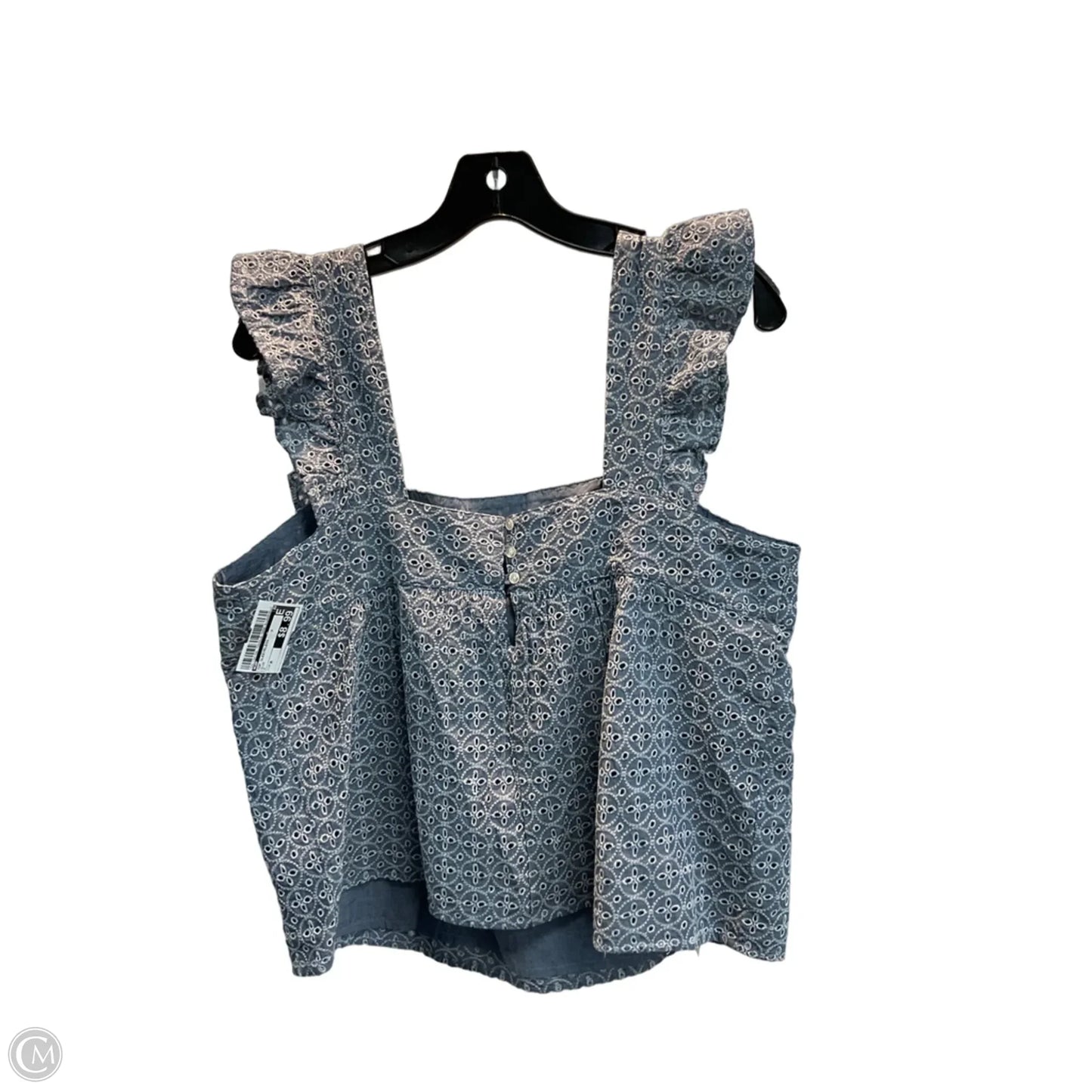 Top Sleeveless By Gap In Blue, Size: M