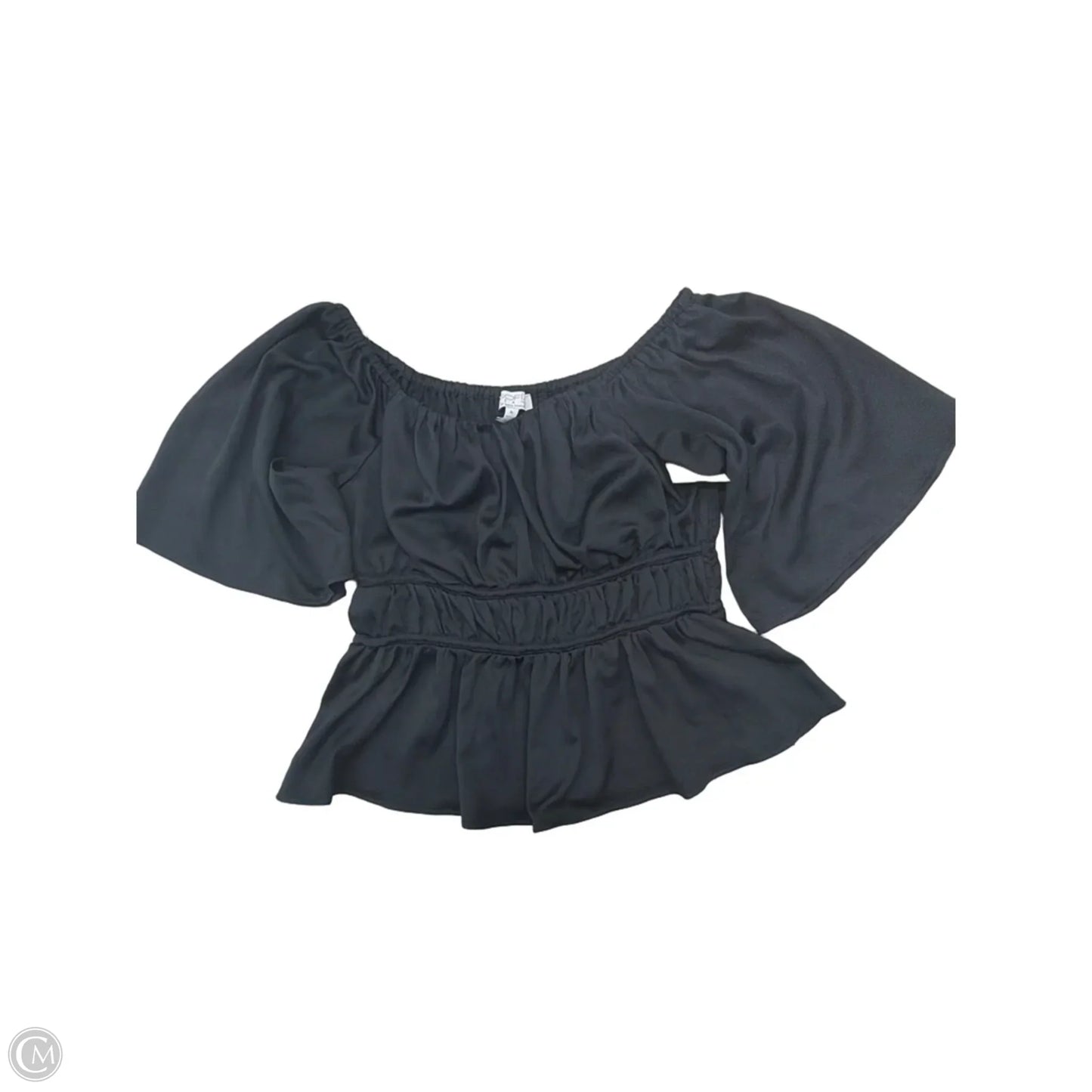 Blouse Short Sleeve By Sofia By Sofia Vergara In Black, Size: M