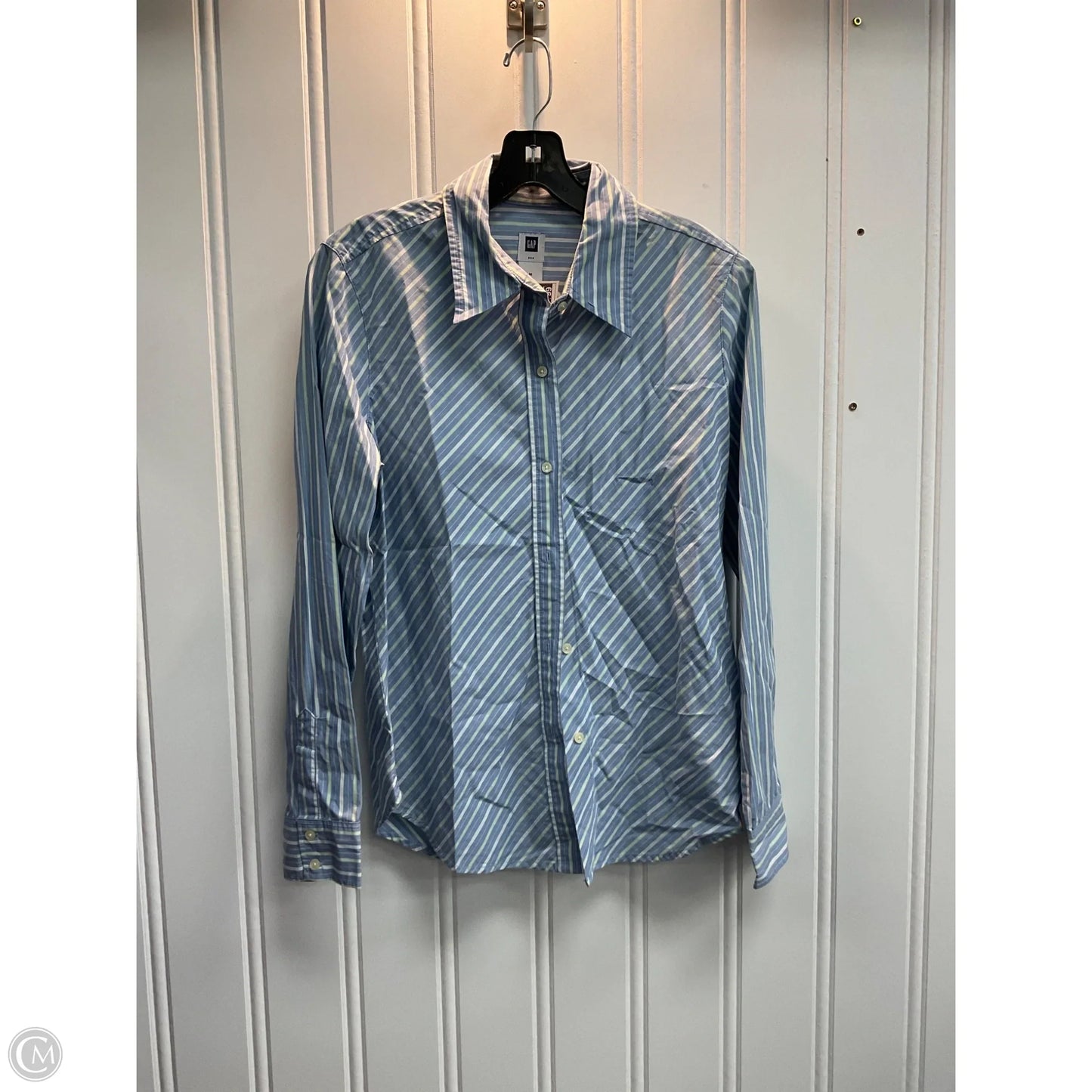 Top Long Sleeve By Gap In Striped Pattern, Size: M