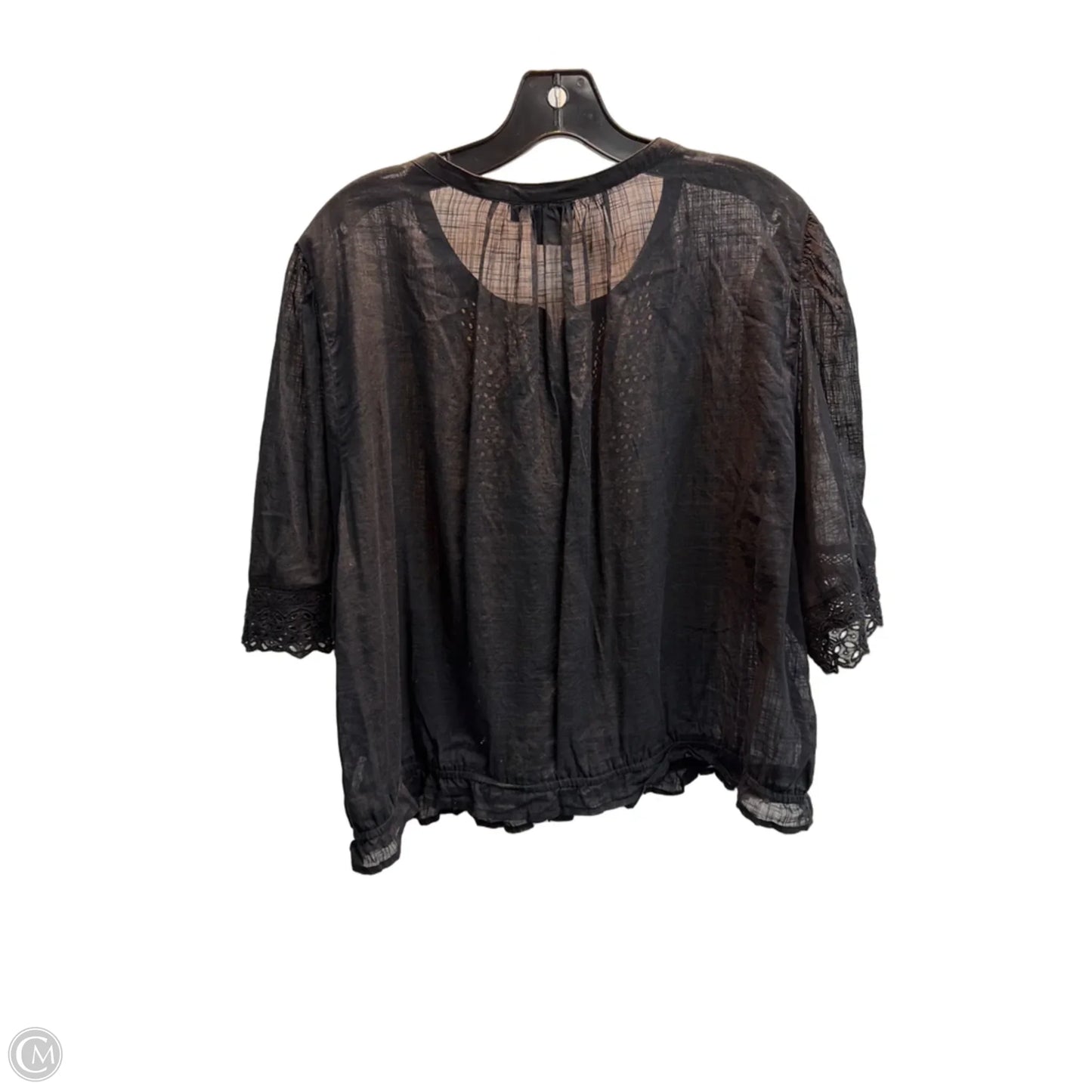 Top Short Sleeve By Gap In Black, Size: Xl
