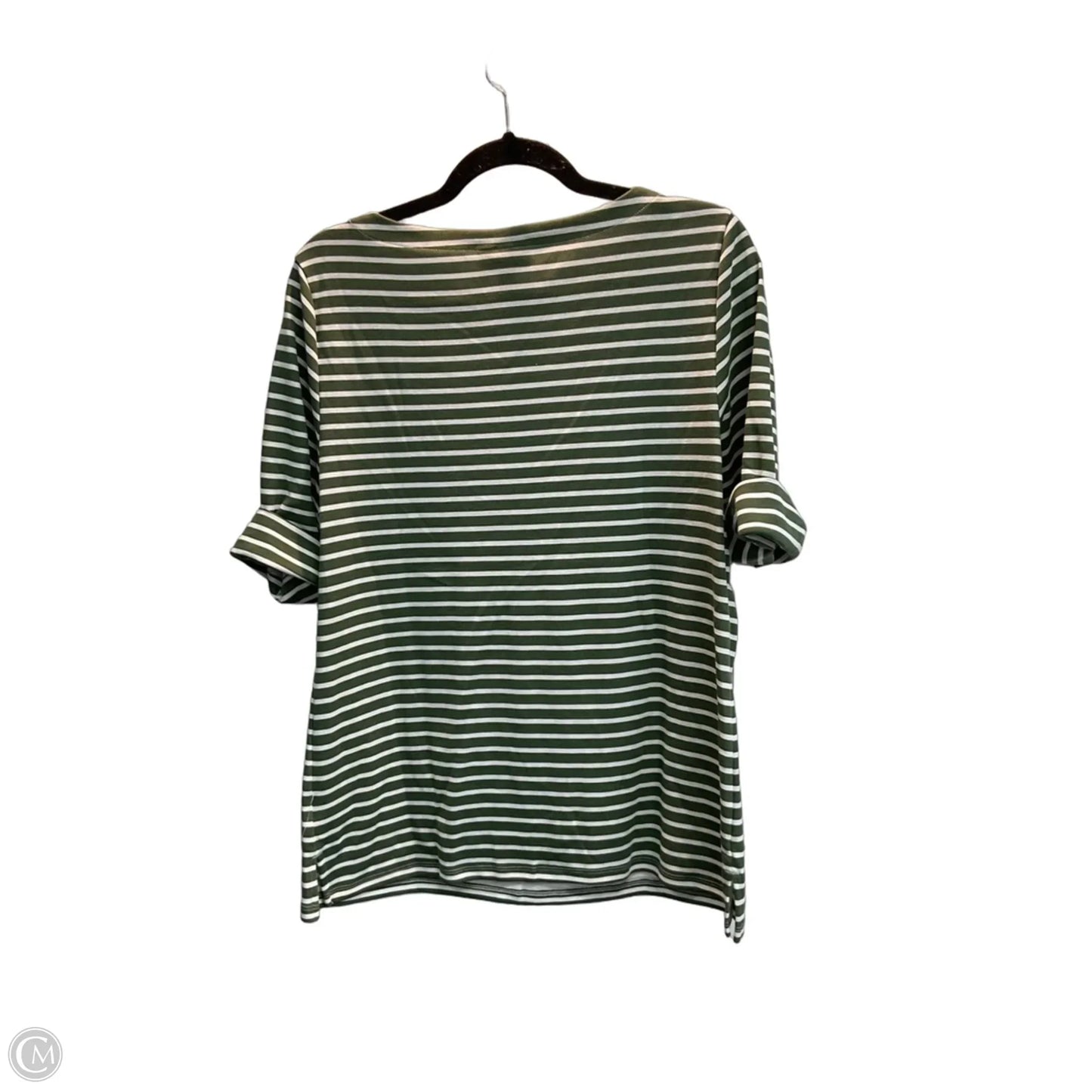 Top Short Sleeve Basic By Style And Company In Striped Pattern, Size: L